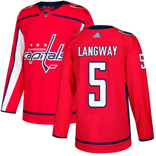 Adidas Men Washington Capitals #5 Rod Langway Red Home Authentic Stitched NHL Jersey